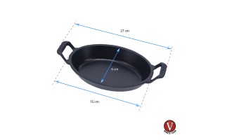 Cazuela de Hierro Fundido Victoria 8485 Ovalada 21x15cm Cazuela de Hierro Fundido Victoria 8485 Ovalada 21x15cm