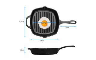 Sarten Grill de Hierro Victoria 584 Rectangular 25x25cm Sarten Grill de Hierro Victoria 584 Rectangular 25x25cm