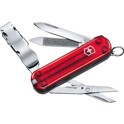 Multi-Herramienta Victorinox Nail Clip 65mm Rojo Trans.