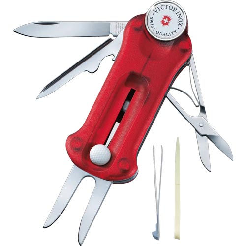 Multi-Herramienta Victorinox Golf Tool 91mm Rojo Trans.