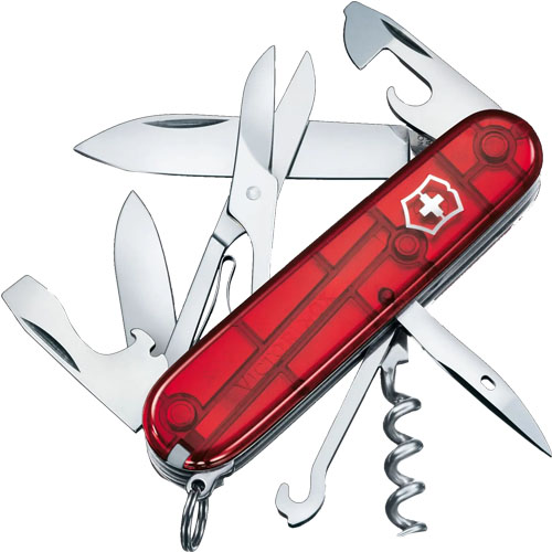 Multi-Herramienta Victorinox Climber 91mm Rojo Trans