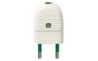 Ficha Macho Vimar Mille 01020.B 2P 10A Blanco Ficha Macho Vimar Mille 01020.B 2P 10A Blanco