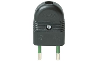 Ficha Macho Vimar Mille 01020 2P 10A Negro Ficha Macho Vimar Mille 01020 2P 10A Negro