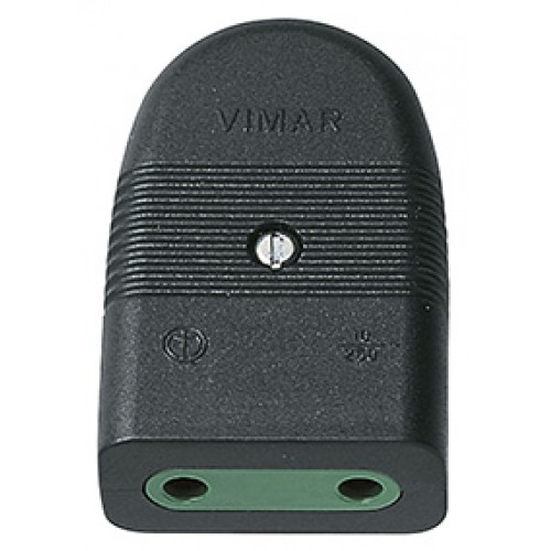 Ficha Hembra Vimar Mille 01022 2P 10A Negro