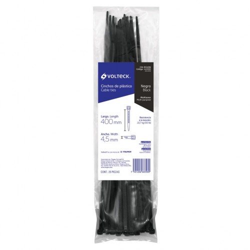 Precinto Volteck 44330 4,5mm x 40cm Negro x25u