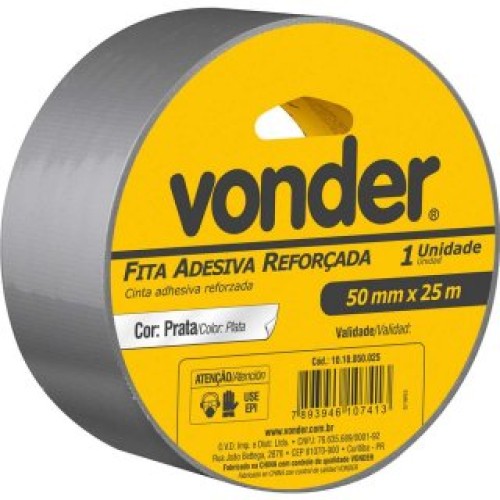 Cinta para Ductos Vonder 50mm x 25m Gris