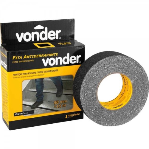 Cinta Antiderrapante Vonder 50mm 15m Negro