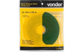 Cinta Doble Faz Vonder Acrílico 12mm 20m Cinta Doble Faz Vonder Acrílico 12mm 20m