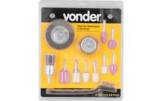 Cepillo de Acero y Puntas Montadas Vonder 12pzs Cepillo de Acero y Puntas Montadas Vonder 12pzs