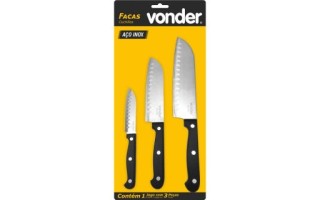 Cuchillos para Asado Vonder Inoxidable 3pzs Cuchillos para Asado Vonder Inoxidable 3pzs