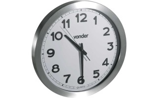 Reloj de Pared Vonder 3880400000 40cm 1xAA Aluminio Reloj de Pared Vonder 3880400000 40cm 1xAA Aluminio