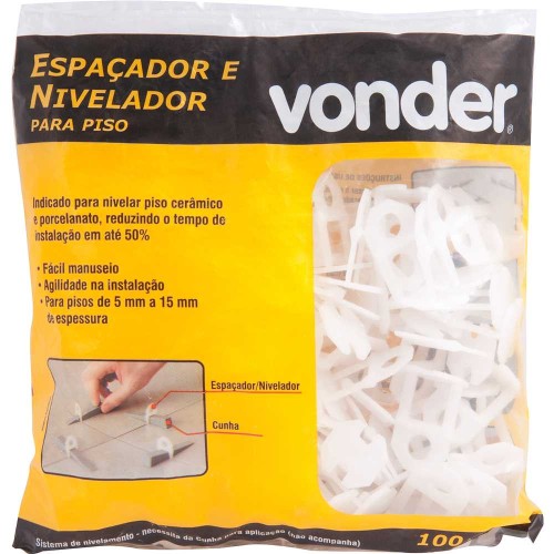 Arcos Niveladores de Piso Vonder 5mm x100u Arcos Niveladores de Piso Vonder 5mm x100u