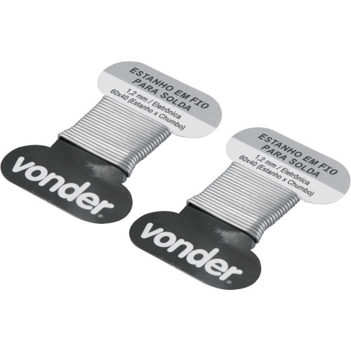 Estaño Vonder 60% para Electrónica 1,2mm 10g x2u Estaño Vonder 60% para Electrónica 1,2mm 10g x2u