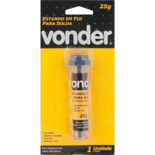 Estaño Vonder 63% para Electrónica 1mm 25g