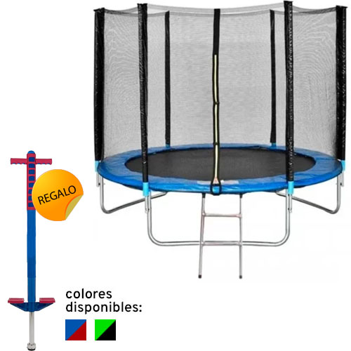 Cama Elástica Trampolin WW Sport 2,4m con Red de Seguridad