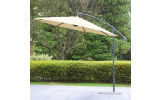 Sombrilla de Jardín Colgante Redonda 3m Beige Sombrilla de Jardín Colgante Redonda 3m Beige