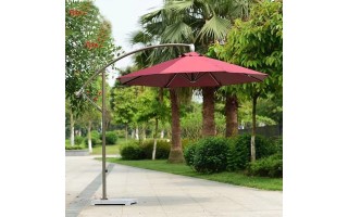 Sombrilla de Jardín Colgante Redonda 3m Bordo Sombrilla de Jardín Colgante Redonda 3m Bordo
