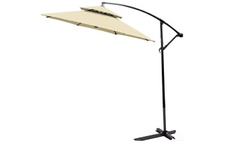 Sombrilla de Jardín Colgante Redonda 2,7m Beige Sombrilla de Jardín Colgante Redonda 2,7m Beige