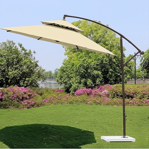 Sombrilla Colgante Redonda 2,7m Beige