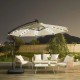 Sombrilla Colgante Redonda 3m Beige con Luces