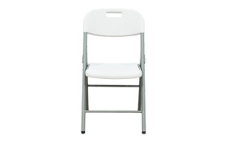 Silla Plegable de Plástico y Metal D52 Blanco Silla Plegable de Plástico y Metal D52 Blanco