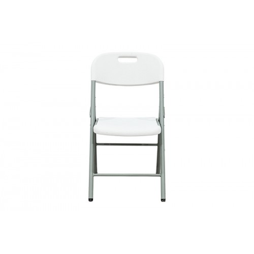 Silla Plegable de Plástico y Metal  D52 Blanco