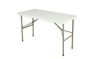 Mesa Plegable de Plástico y Metal Rectangular 122x61cm Mesa Plegable de Plástico y Metal Rectangular 122x61cm