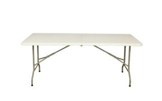 Mesa Plegable de Plástico y Metal Rectangular 180x74 cm Mesa Plegable de Plástico y Metal Rectangular 180x74 cm