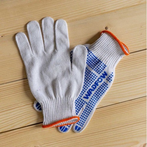 Guantes Wadfow WKG1801 Algodón con Puntos de PVC XL