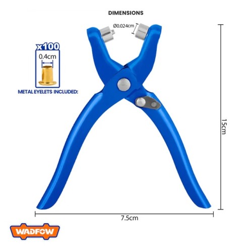 Pinza para Ojales Wadfow WLH3601 4mm 15cm