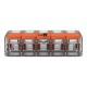 Conector de Empalme Rápido Wago 221 0,5m-4mm 5 Conex. 25u