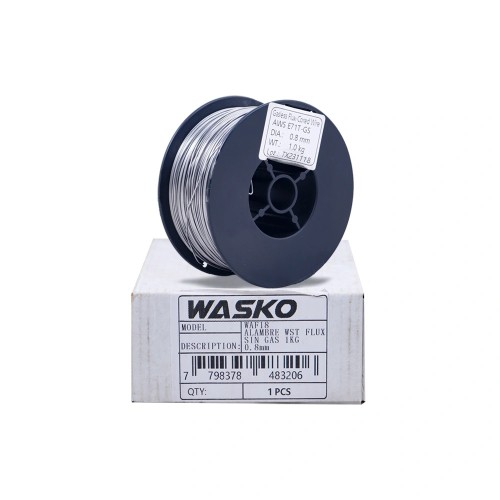 Alambre para Soldar Wasko Flux WAF18 sin Gas 0,8mm 1kg