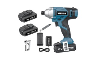 Atornillador de Impacto a Batería Wesco WS2939K2 hex.1/4" 18V Atornillador de Impacto a Batería Wesco WS2939K2 hex.1/4" 18V