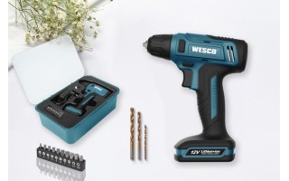 Taladro Atornillador a Bateria Wesco WS2550K 10mm 12V Taladro Atornillador a Bateria Wesco WS2550K 10mm 12V