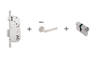 Kit de Cerradura Yale 16255 Milán Acero Inox. 50mm Ext. Kit de Cerradura Yale 16255 Milán Acero Inox. 50mm Ext.