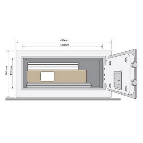 Caja de Seguridad Yale Value Laptop 20x43x35cm