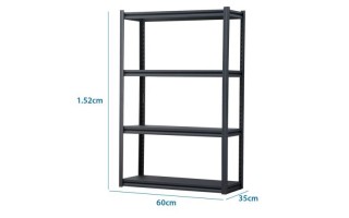Estante iGPro Metálico 4 Repisas Negro 152x60x35cm Estante iGPro Metálico 4 Repisas Negro 152x60x35cm
