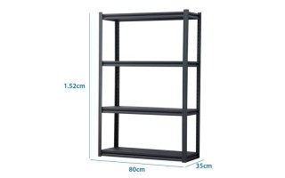 Estante iGPro Metálico 4 Repisas Negro 152x80x35cm Estante iGPro Metálico 4 Repisas Negro 152x80x35cm