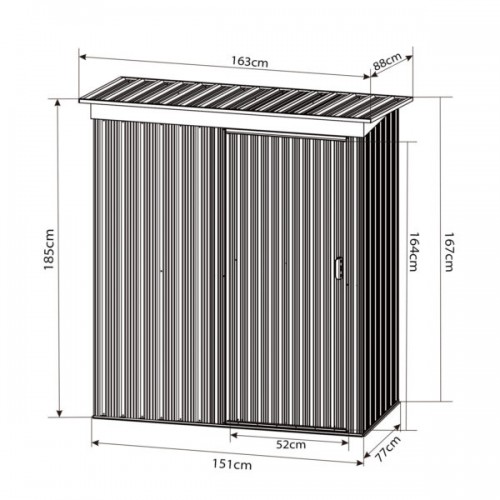 Depósito de Jardín iGPro IGBJ0305 PVC 181x162x86cm