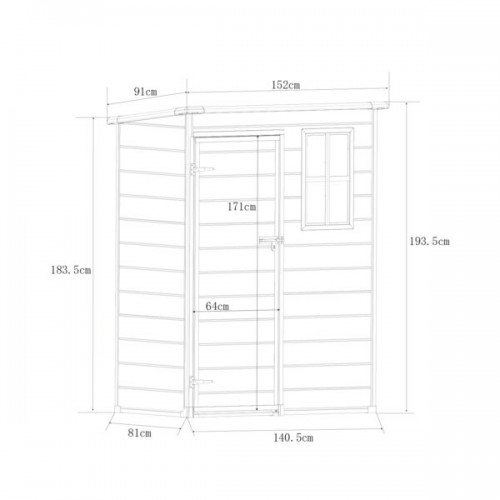 Depósito de Jardín iGPro IGBPP151 PVC 151x91x192cm