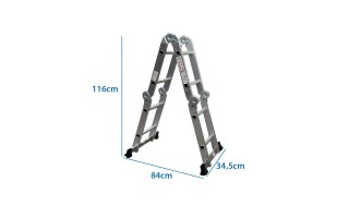 Escalera Multiuso iGPro IGEP25-8 Aluminio 8pel. 2,3m