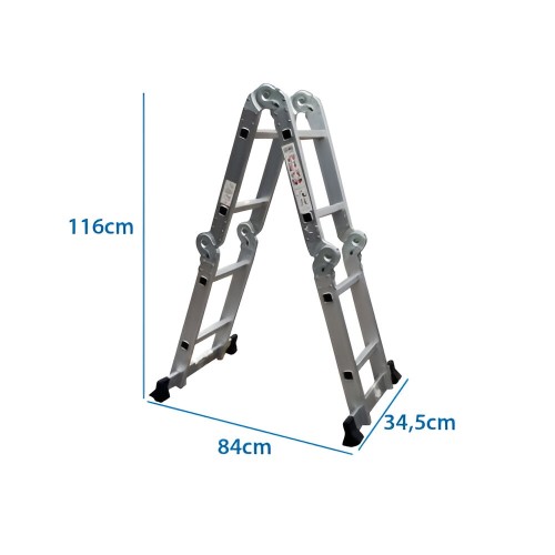 Escalera Multiuso iGPro IGEP25-8 Aluminio 8pel. 2,3m