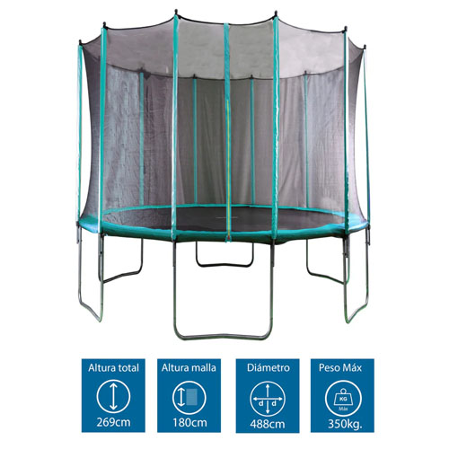 Cama Elástica Trampolin iGPro IGOOGR-16 16FT 4,9m