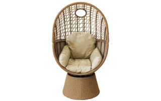 Sillón iGPro IGSC204 Ratán 151x88cm Giratorio Beige Sillón iGPro IGSC204 Ratán 151x88cm Giratorio Beige