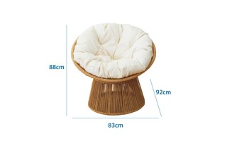 Sillón iGPro IGSC206 Ratán 92x88cm Giratorio Blanco Sillón iGPro IGSC206 Ratán 92x88cm Giratorio Blanco