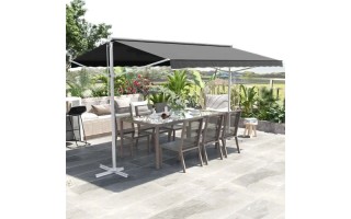 Toldo Parasol iGPro IGTAUT30 Retráctil 3x3m Gris Toldo Parasol iGPro IGTAUT30 Retráctil 3x3m Gris